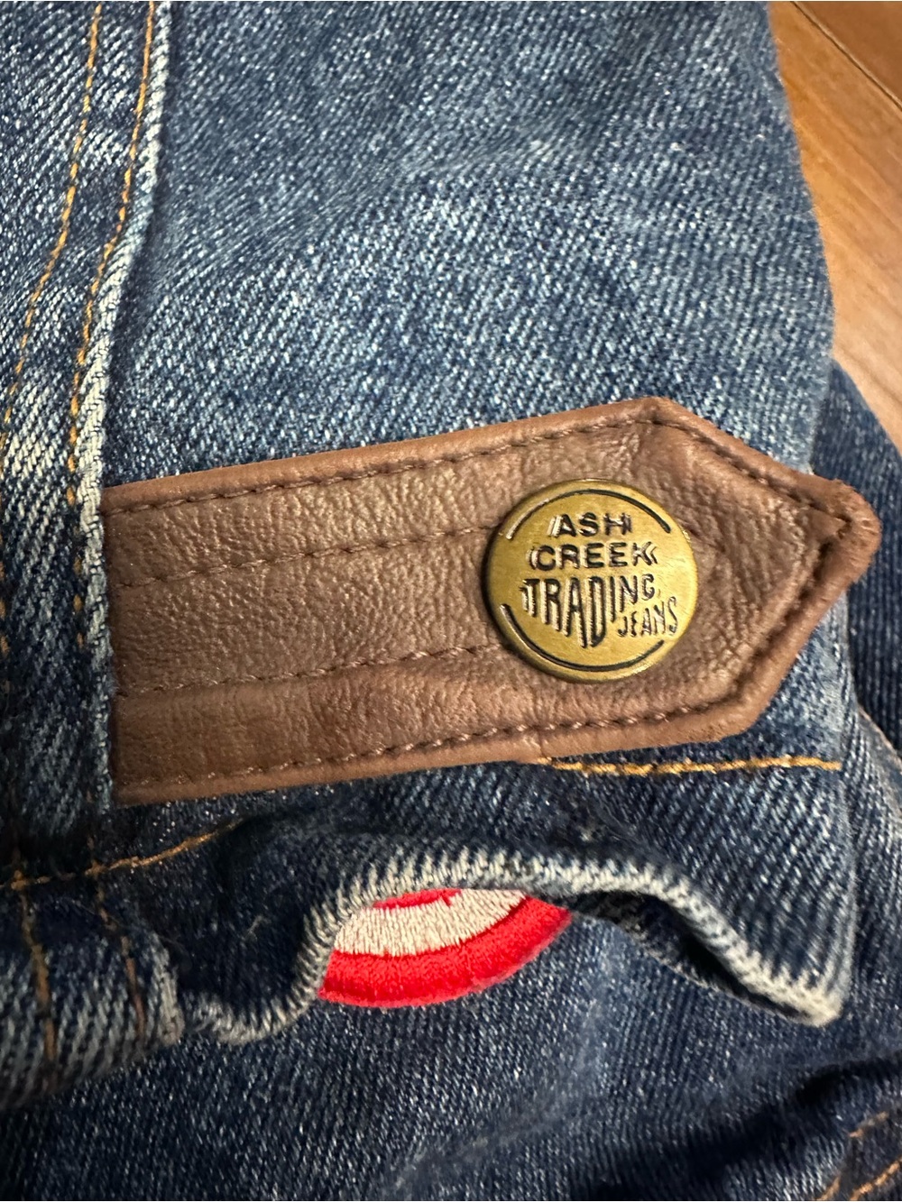 Ash Creek Trading Denim Jacket Lined Superhero Patch ‎ Small - Picture 15 of 16